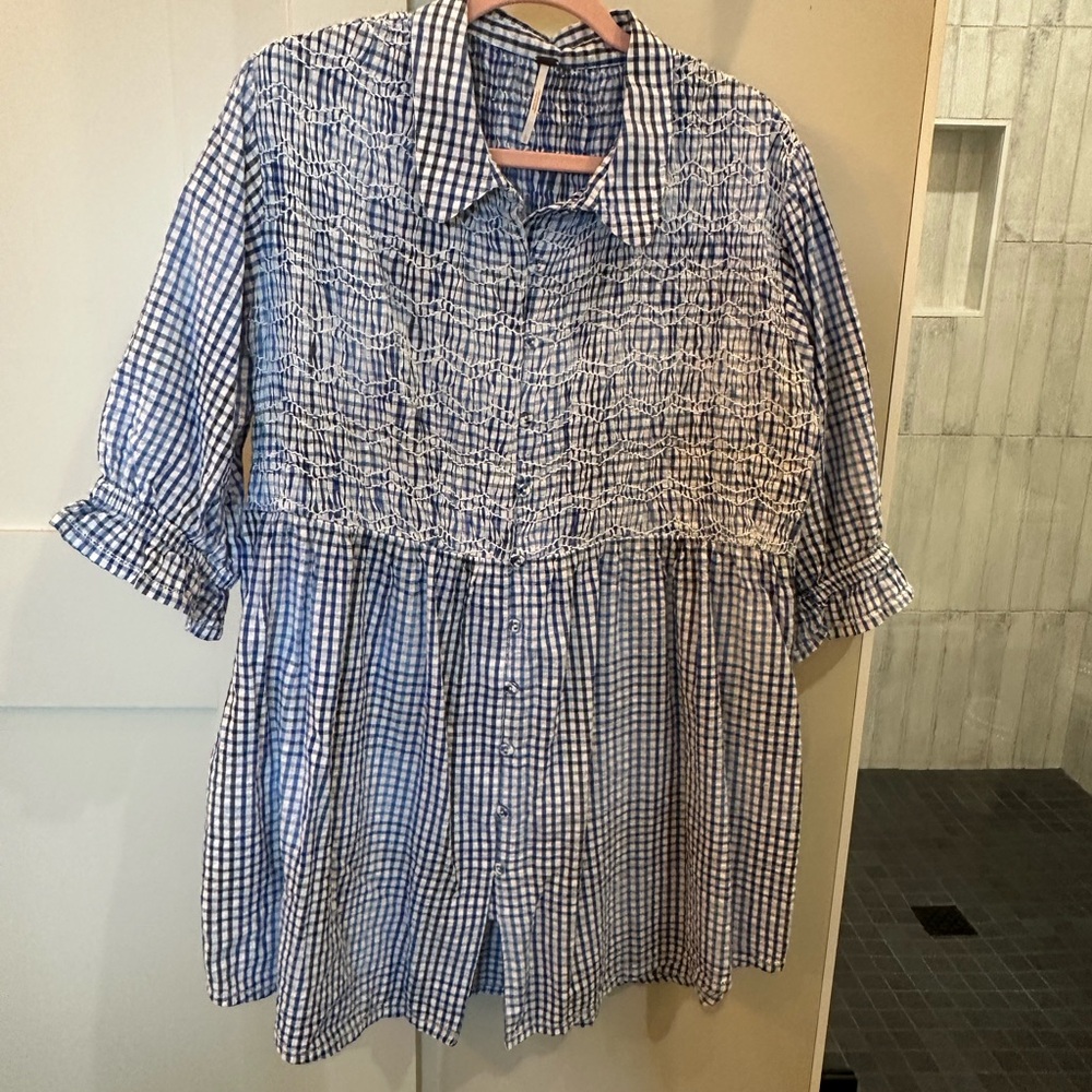 Free People Charlotte Plaid Tunic